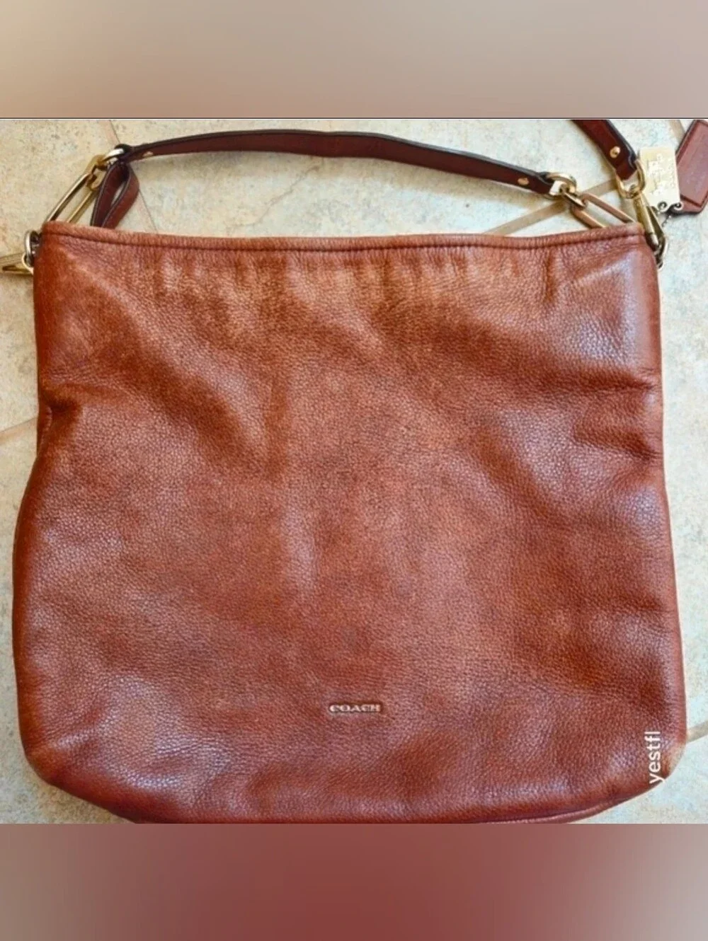 Coach Madison Distressed Saddle Brown Leatber hobo Sholder Bag k1360-27858